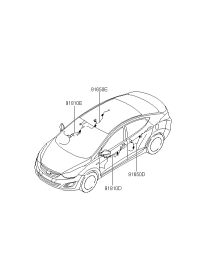916004V020-WIRING ASSY-FR DR(DRIVER)