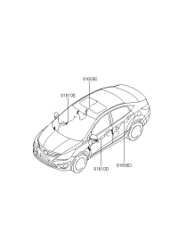 916000U070-WIRING ASSY-FR DR(DRIVER)