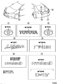 7531002010-EMBLEM, RADIATOR GRILLE (OR FRONT PANEL)