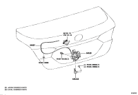 6460706420-CABLE SUB-ASSY, LUGGAGE DOOR LOCK CONTROL