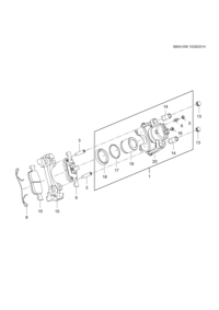 90927070-Kit, front disc brake plate repair (incl. 8-10)