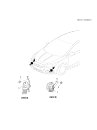 90925224-Horn (low pitched) (label 90925224) (2nd for design see 26680301)