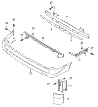 7H0807321B7G9-Guard-D plr for car models with tail cap## graphite