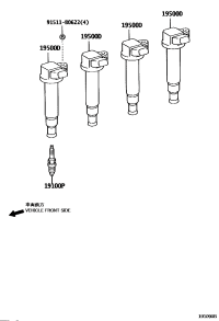 9091902237-IGNITION COIL PLUG TO