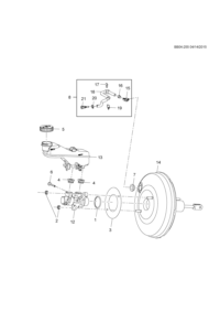 90905185-Hose, power brake booster vacuum (incl 15-21)