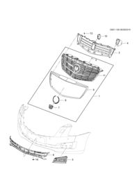 90871192-Grille (incl. 3,7-9,11), upper