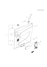 26265187-Cap, rear door trim (cap inventory)
