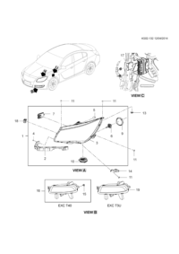 90766986-Head lamp, (incl 2-7,9, 10)