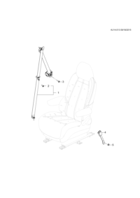 9074848-Retractor, rear seat belt (incl. 2)