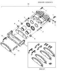 9074788-Kit, front disc brake plate repair (incl. 10-12)