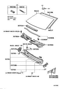5338302090-SEAL, HOOD TO COWL TOP