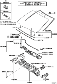 533830P020-SEAL, HOOD TO COWL TOP