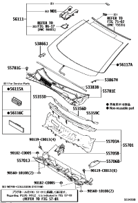 533830E060-SEAL, HOOD TO COWL TOP