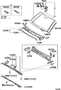 538660C030-SEAL, FRONT FENDER TO COWL SIDE, RH