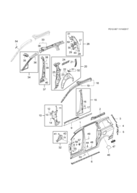 26672983-Reinforcement, body door lock pillar, lower (20 parts) (including 23)