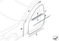 51337185227-DOOR WEATHER STRIP OUTER L/E60