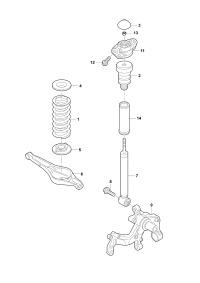 1KD511115A-Spring, coil 1 colour bar