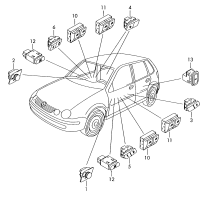 6Q1959565G-MIRROR SWITCH/VW/PASSAT/JETTA