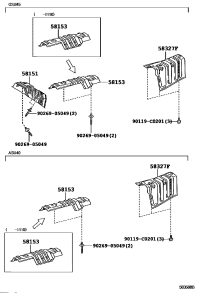581530E030-INSULATOR, FRONT FLOOR HEAT, NO.2