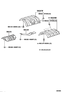 5815206090-INSULATOR, FRONT FLOOR HEAT, NO.1