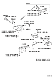 583270N010-INSULATOR MAIN MUFFLER HEAT RH