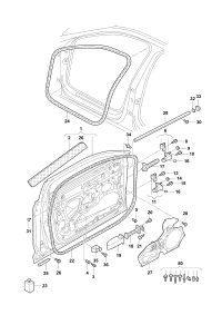 L80A831404J-Piece-dr hinge lwr half