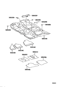585100DB90A1-CARPET ASSY, FLOOR