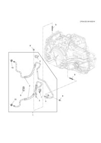 9070679-Clip, oil cooler tube (16 parts)