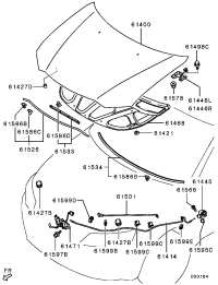 5902A006-WEATHERSTRIP,HOOD,RR