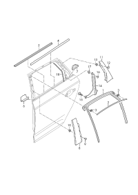 L8WD8396432ZZ-Garnish, for window guide bright chrome