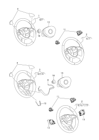 5ED419685A041-Cover, steering wheel