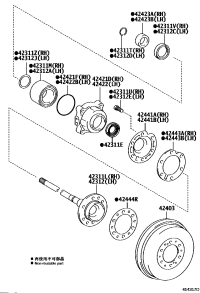 42421KK050-CASE, REAR AXLE BEARING, RH/LH