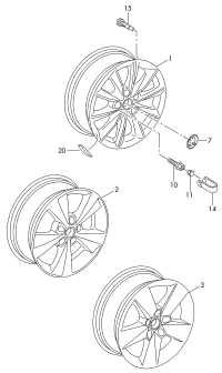 5ED601025B-Wheel rim-aluminium alloy
