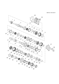 26687323-Circlip, 1st & 2nd gear (incl. 23-25)