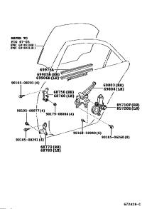 6875033010-HINGE ASSY, REAR DOOR, UPPER RH