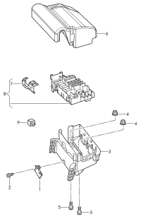 5C0907361G-Bracket, center electrical unit