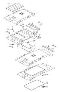 3AF8675016K8-Molding headlining
