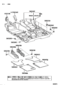 5851033570E0-Carpet assy-front floor front