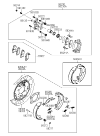583503CA10-SHOE KIT-PARKING BRAKE