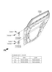 77003C3000-PANEL ASSY-RR DR LH
