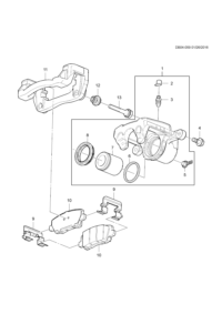 13579704-Housing assy-rear caliper (incl. 2,3, 5-8)