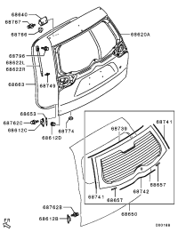 5802A457-GAS SPRING,TAILGATE,LH