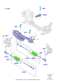 FR3Z3280A-ROD STEERING RACK
