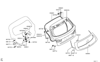 5802A431-GAS SPRING,TAILGATE,LH