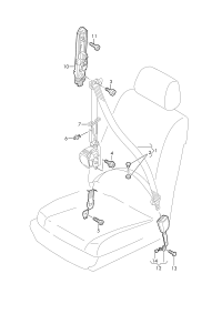 17G857705B-S/belt assy -3