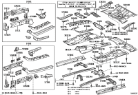 574550R030-Plate, front floor crossmember, no.3 rh