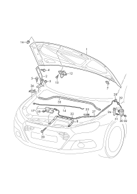 1K8823531B-Cable, hatch lock