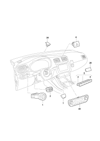 34D907044D-Display and operation unit and control unit of electronic control air conditioner
