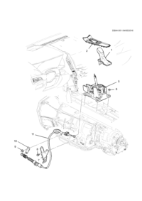 26267283-Bracket, a/t shift lever cable