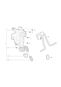 5QD723058BA-Pedal mechanism-brake & accelerator